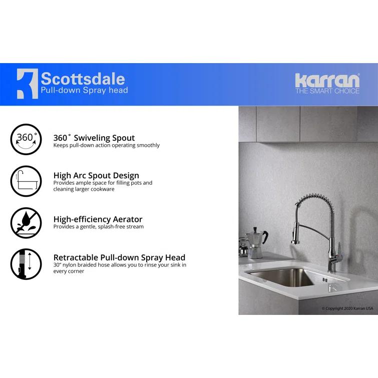 Karran Scottsdale Single-Handle Pull-Down Sprayer Kitchen Faucet