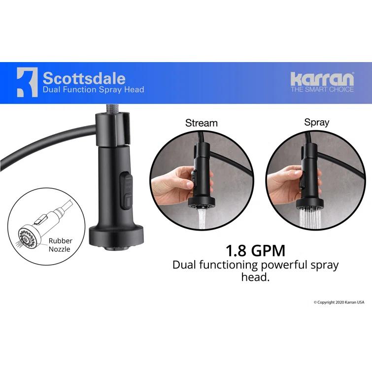 Karran Scottsdale Single-Handle Pull-Down Sprayer Kitchen Faucet