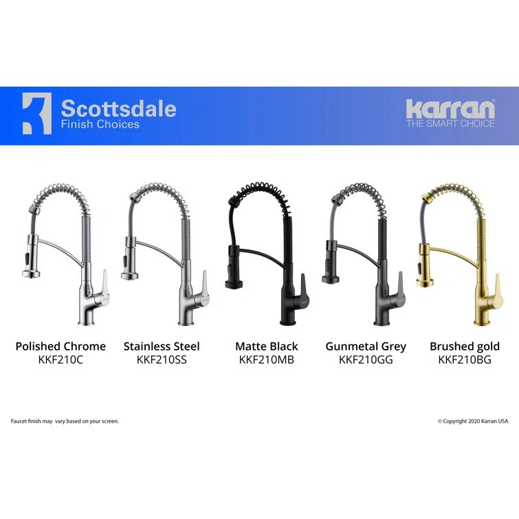 Karran Scottsdale Single-Handle Pull-Down Sprayer Kitchen Faucet