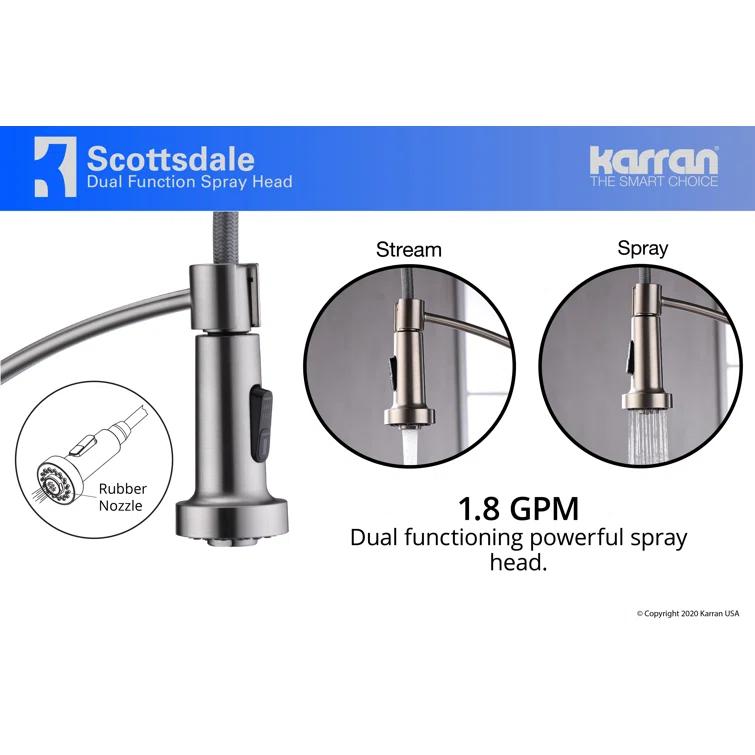 Karran Scottsdale Single-Handle Pull-Down Sprayer Kitchen Faucet