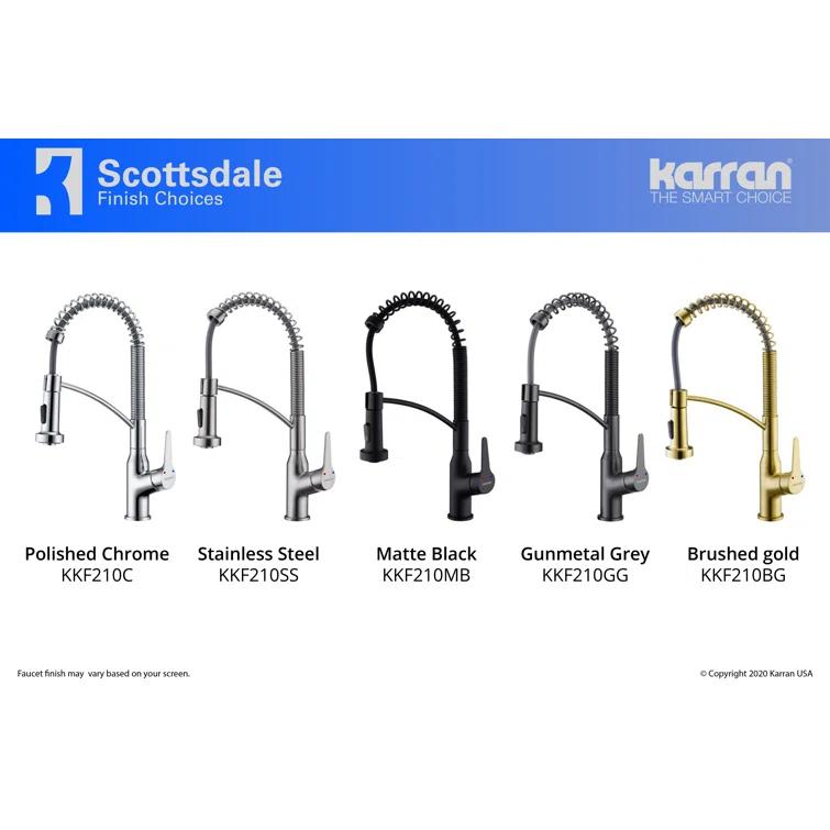 Karran Scottsdale Single-Handle Pull-Down Sprayer Kitchen Faucet