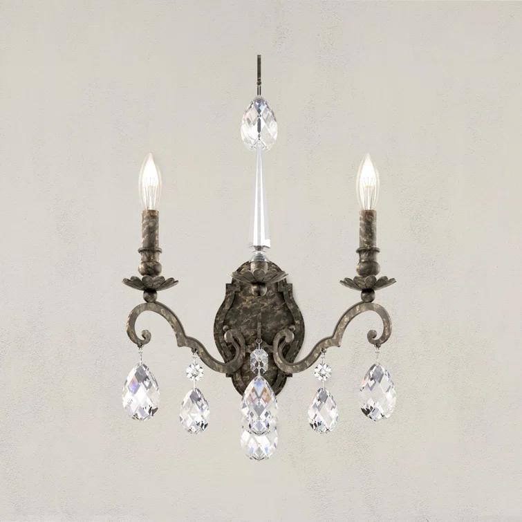 Renaissance Nouveau Steel Candle Wall Light