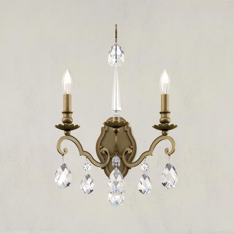 Renaissance Nouveau Steel Candle Wall Light