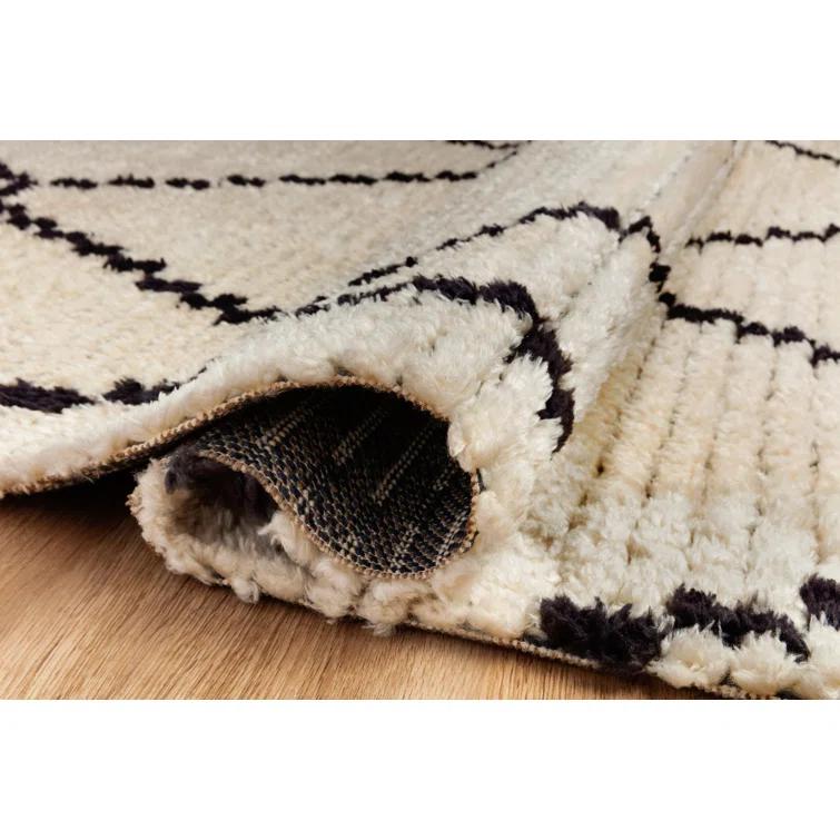 Chris Loves Julia x Loloi Alice Geometric Cream/Charcoal Rug
