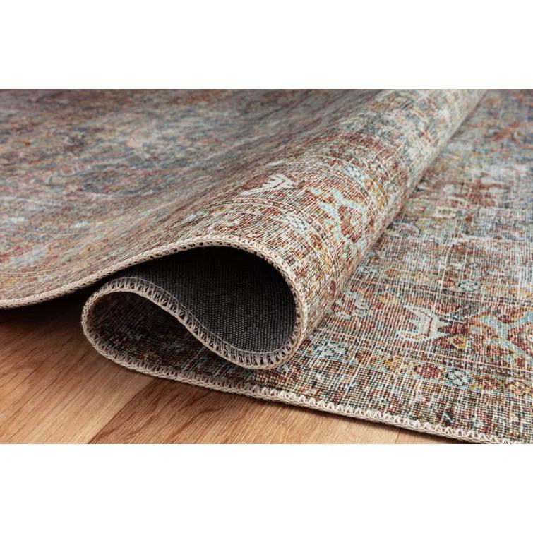 Chris Loves Julia x Loloi Jules Oriental Lagoon/Brick Area Rug