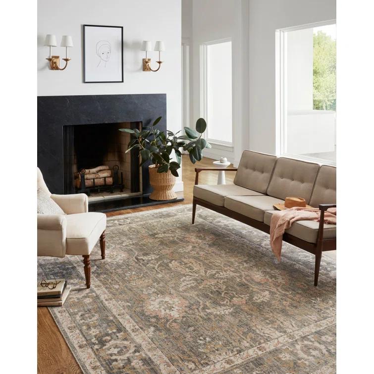 Rosemarie Rug by Chris Loves Julia x Loloi - Sage and Blush / 5' x 7'10"