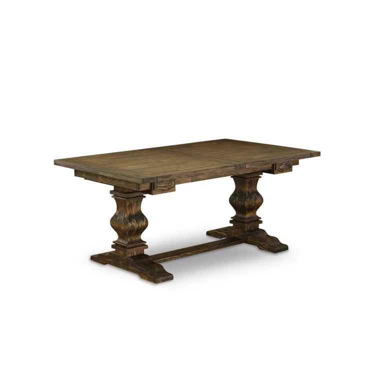 Lassale Removable Leaf Solid Wood Dining Set