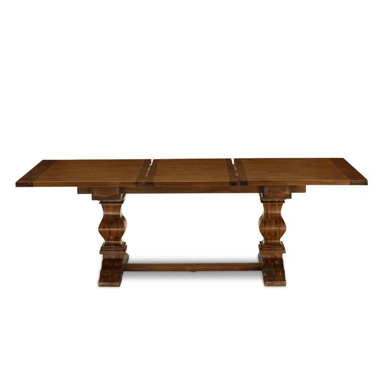 Lassale Removable Leaf Solid Wood Dining Set