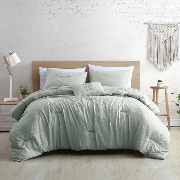 Modern Threads - Beck Comforter Set - Down Alternative Brushed Microfiber - Elegant All Season Bedspread Set - includes Comforter, Shams, & Decorative Pillow
