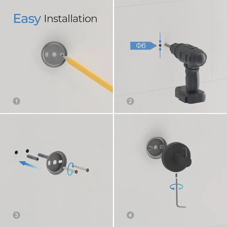 KIBI KBA1401BN Wall Mounted Robe Hook