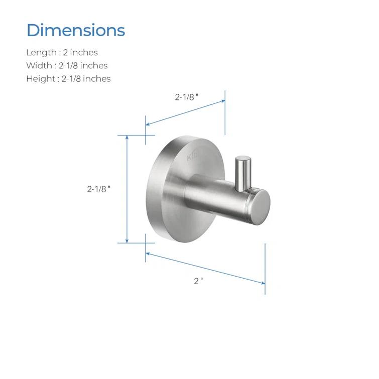 KIBI KBA1401BN Wall Mounted Robe Hook