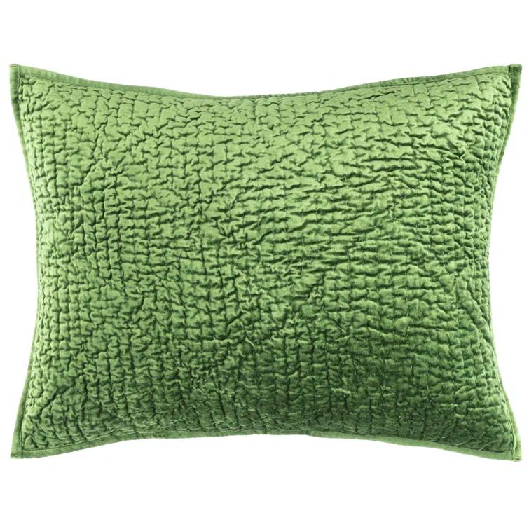 Pine Cone Hill Parisienne Velvet Evergreen Quilted Sham