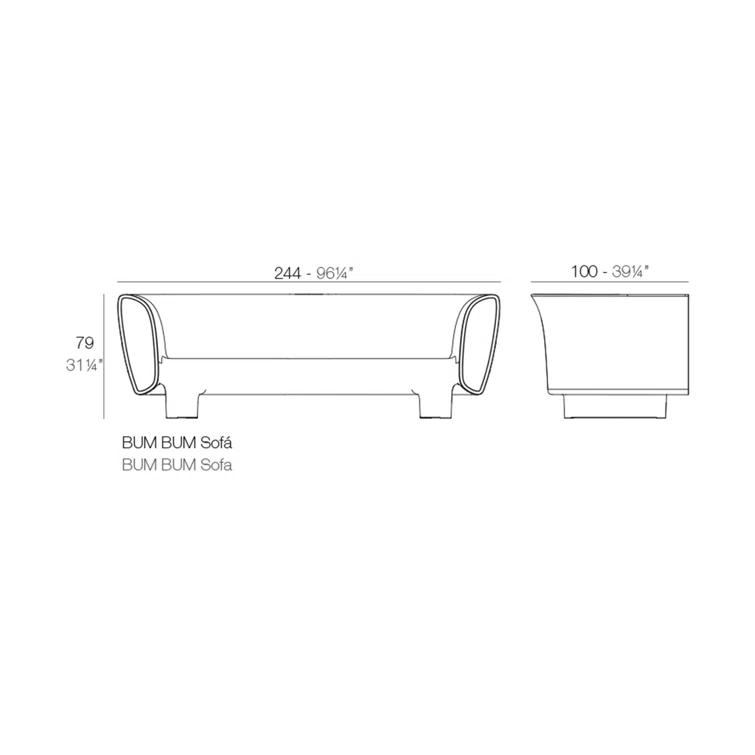 Bum Bum 96.25'' Outdoor Patio Sofa