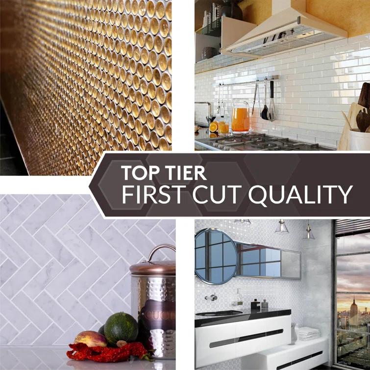 12" x 12" Natural Stone Basketweave Mosaic Wall & Floor Tile