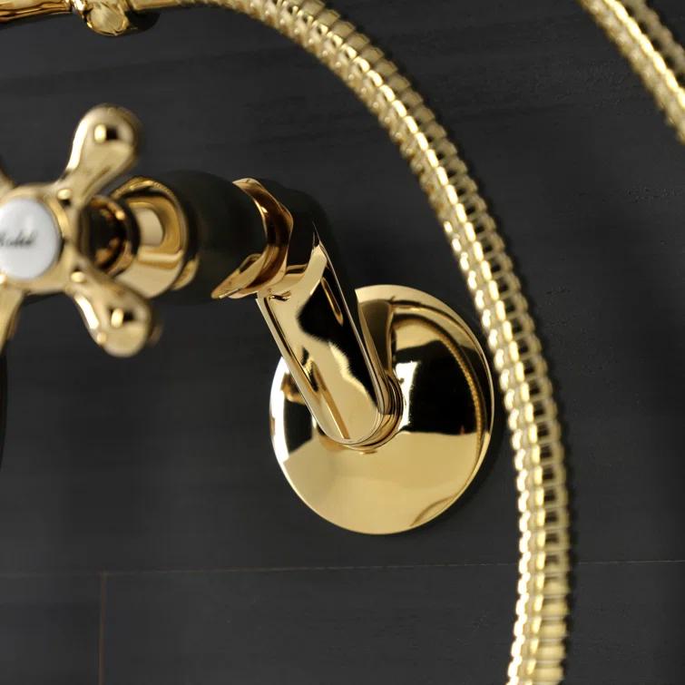 Kingston Brass Kingston Two-Handle Clawfoot Tub Faucet with Hand Shower