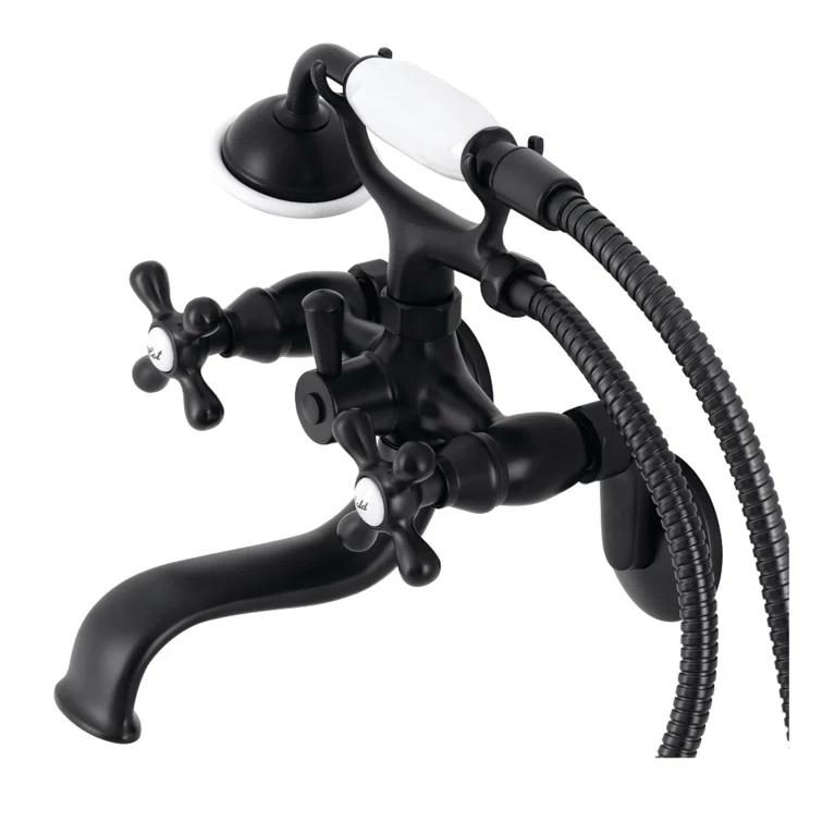 Kingston Brass Kingston Two-Handle Clawfoot Tub Faucet with Hand Shower