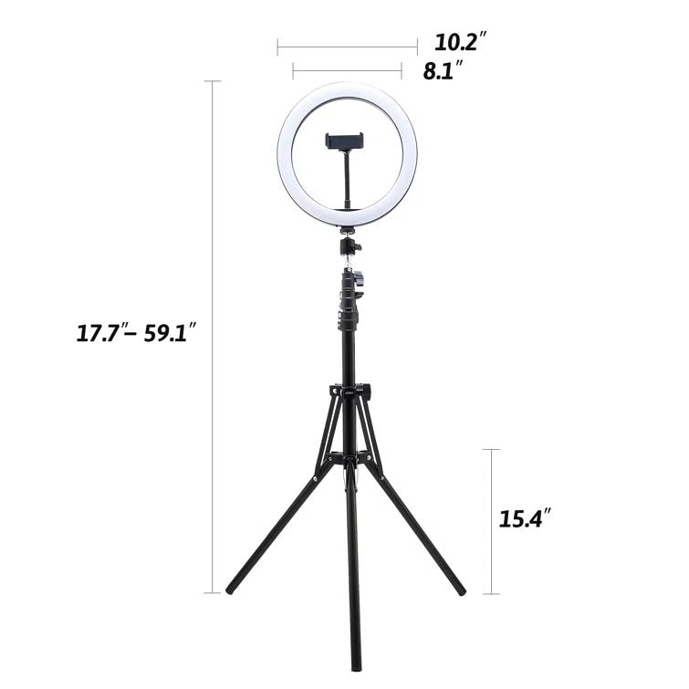 Dimmable Ring Lighting Kit Tripod with Light Stand