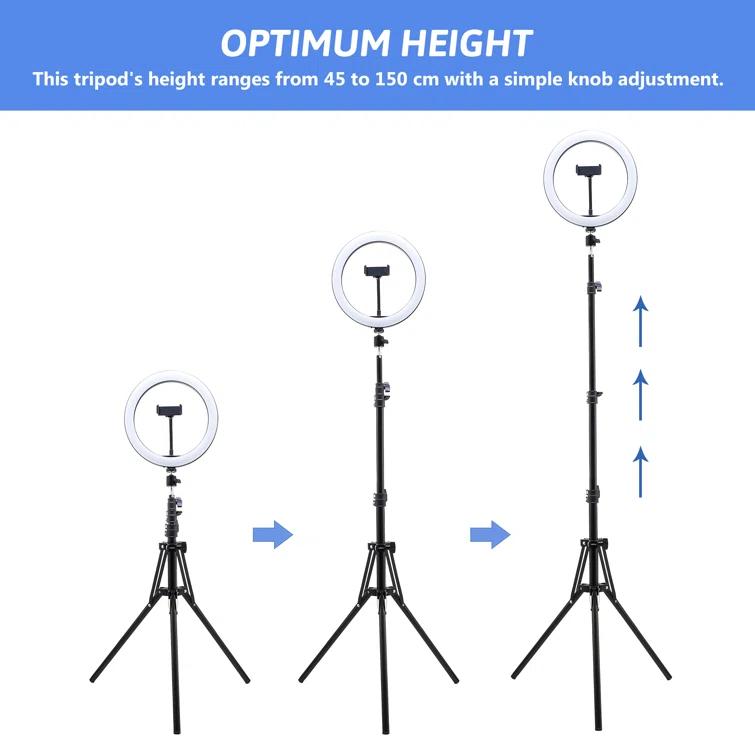 Dimmable Ring Lighting Kit Tripod with Light Stand