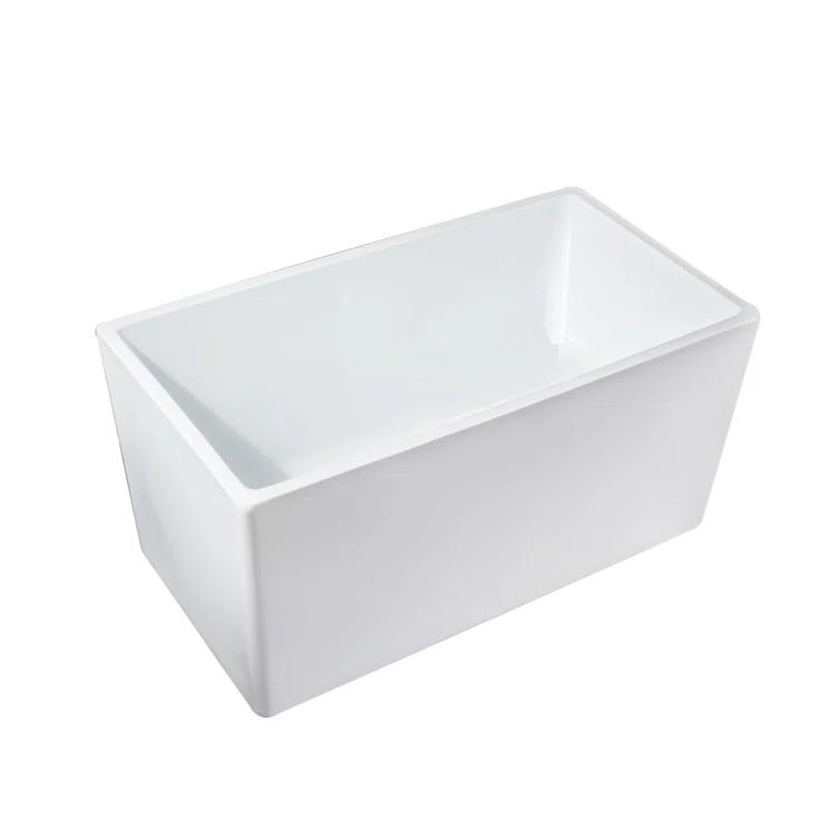 43.25'' x 27.5" Freestanding Soaking Acrylic Bathtub