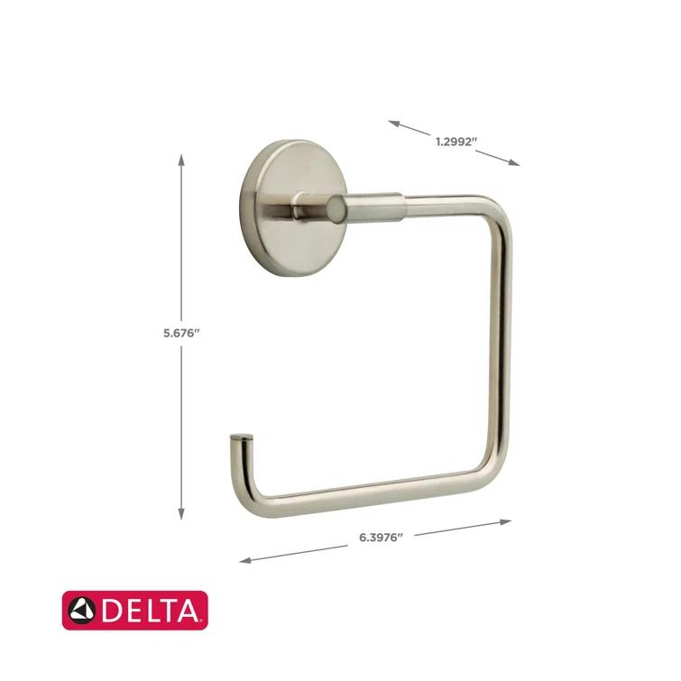 Trinsic Wall Mount Square Open Towel Ring Bath Hardware Accessory