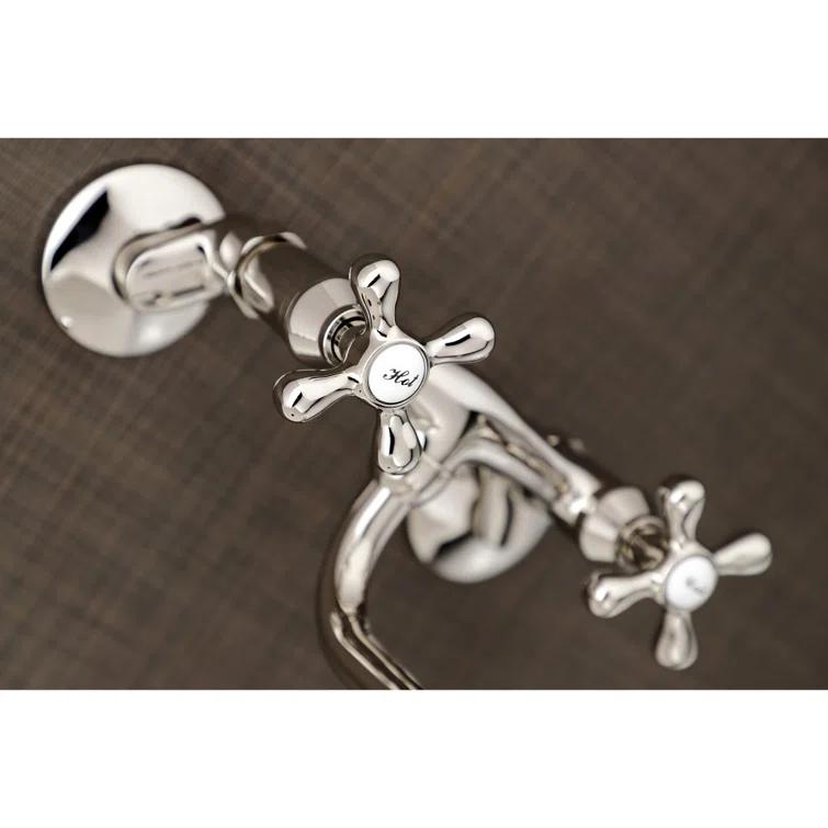 Kingston Brass Kingston Two-Handle 2-Hole Wall Mount Bathroom Faucet