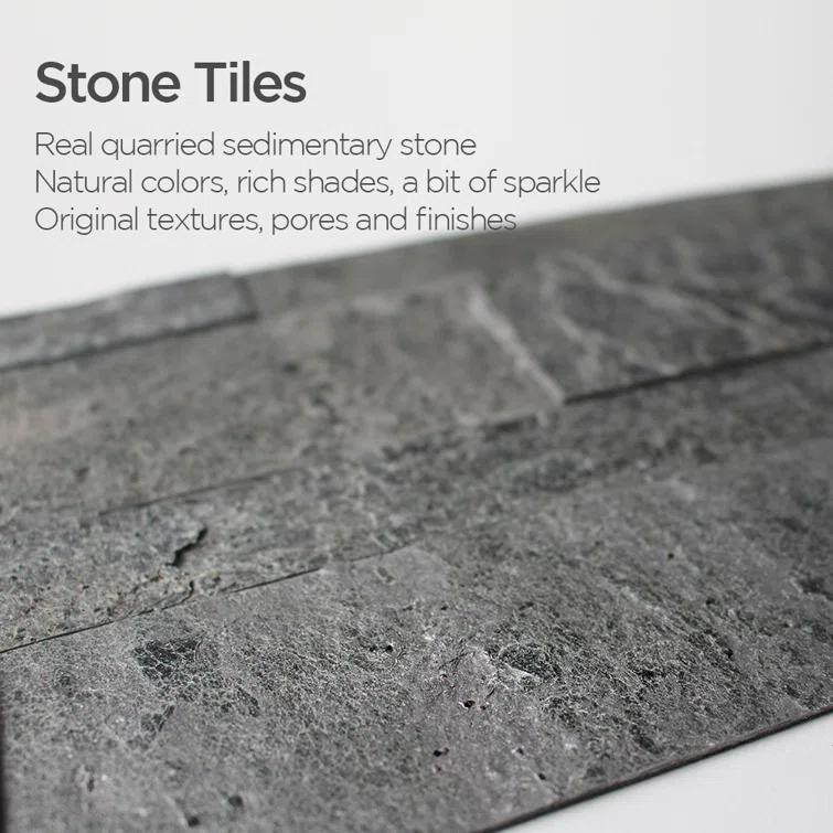 5.9'' W x 23.6'' L Natural Stone Peel and Stick Mosaic Tile