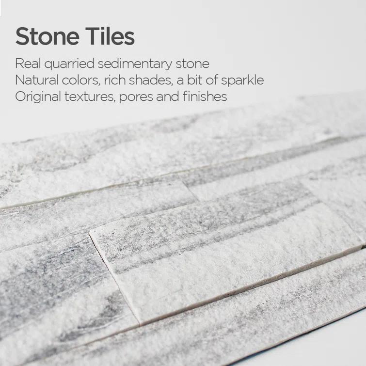 6'' W x 24'' L Natural Stone Peel and Stick Mosaic Tile