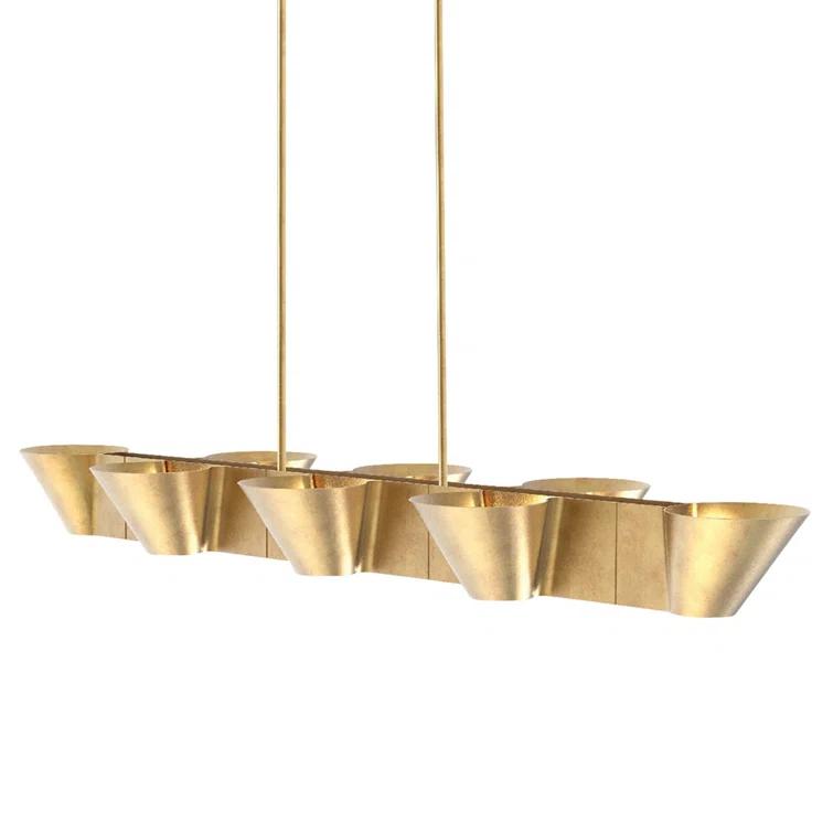 Hudson Valley Lighting Reeve 8 - Light Gold Kitchen Island Pendant