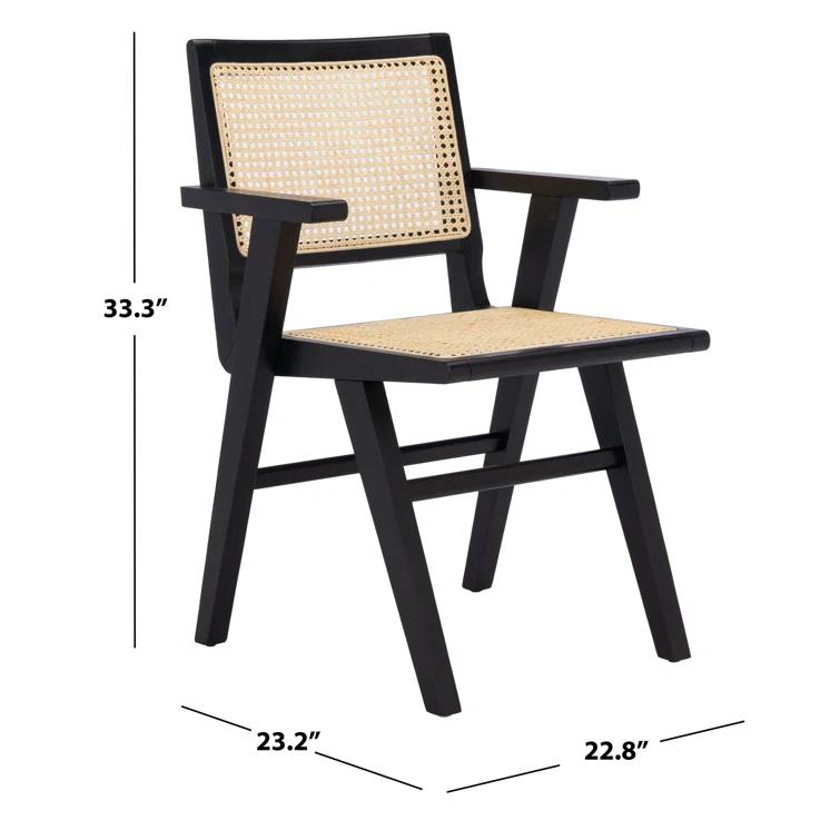 AllModern Atticus Cane Arm Chair (Set of 2)