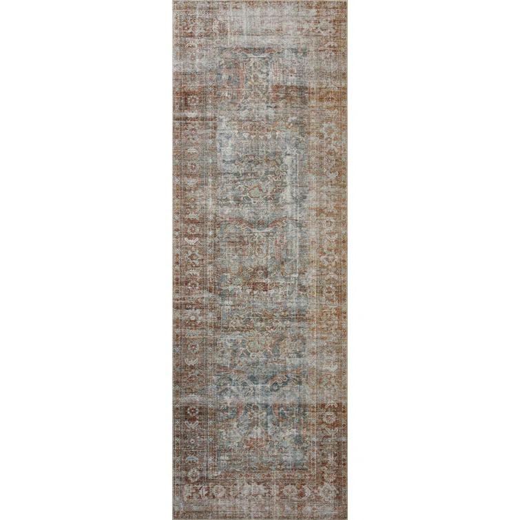 Chris Loves Julia x Loloi Jules Oriental Lagoon/Brick Area Rug
