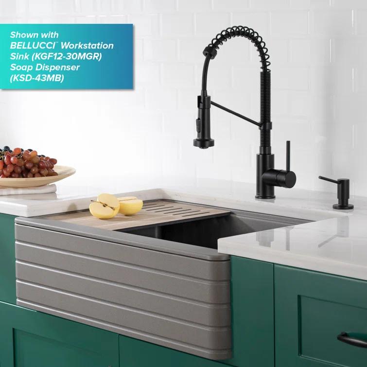 KRAUS Bolden Commercial Style 2-Function Single Handle Pull Down Kitchen Faucet