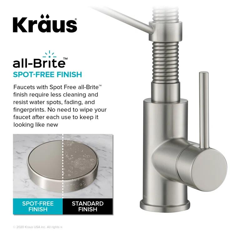 KRAUS Bolden Commercial Style 2-Function Single Handle Pull Down Kitchen Faucet