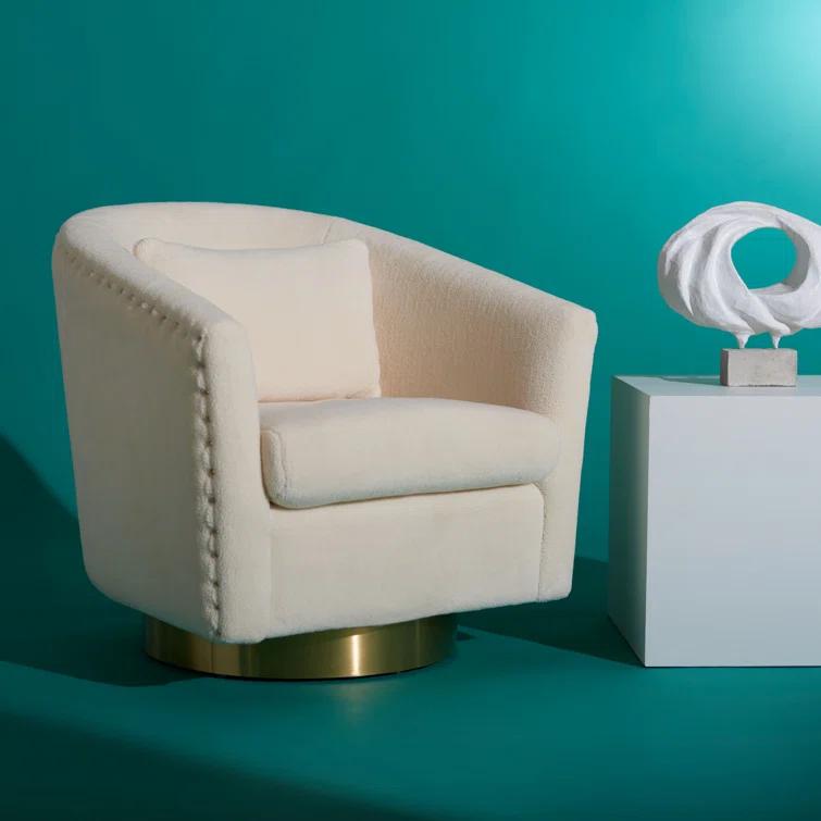 Skye Upholstered Swivel Barrel Chair