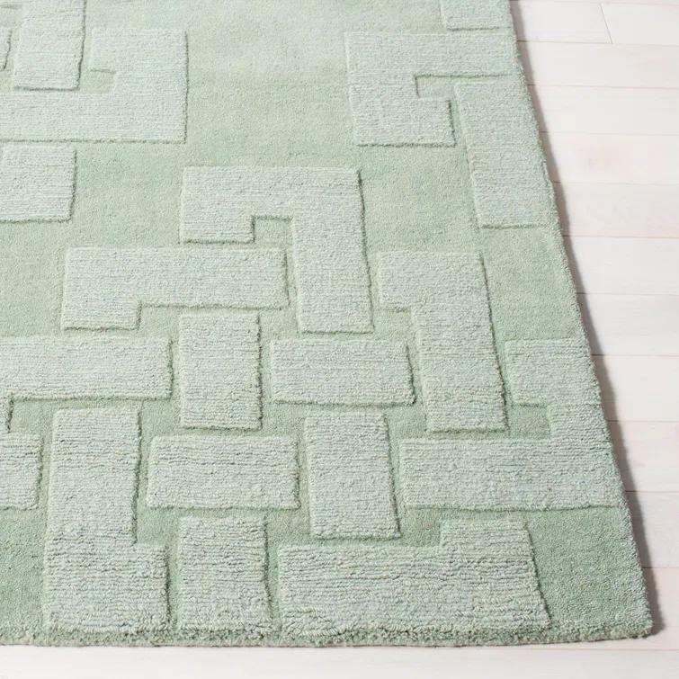 Martha Stewart Hand Tufted Wool Pile Geometric Rug