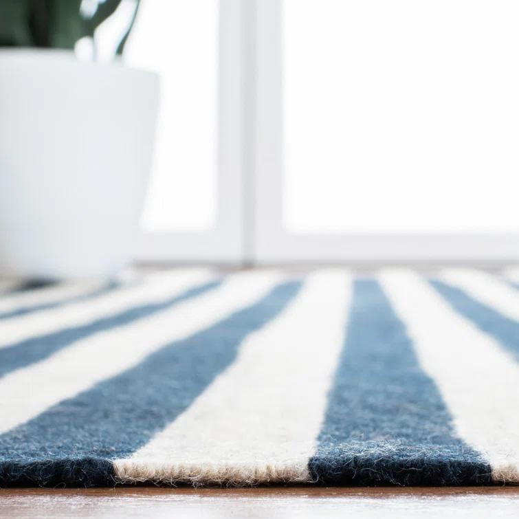 Cinder Stripe 4' x 6' Wool Flat Woven Rug