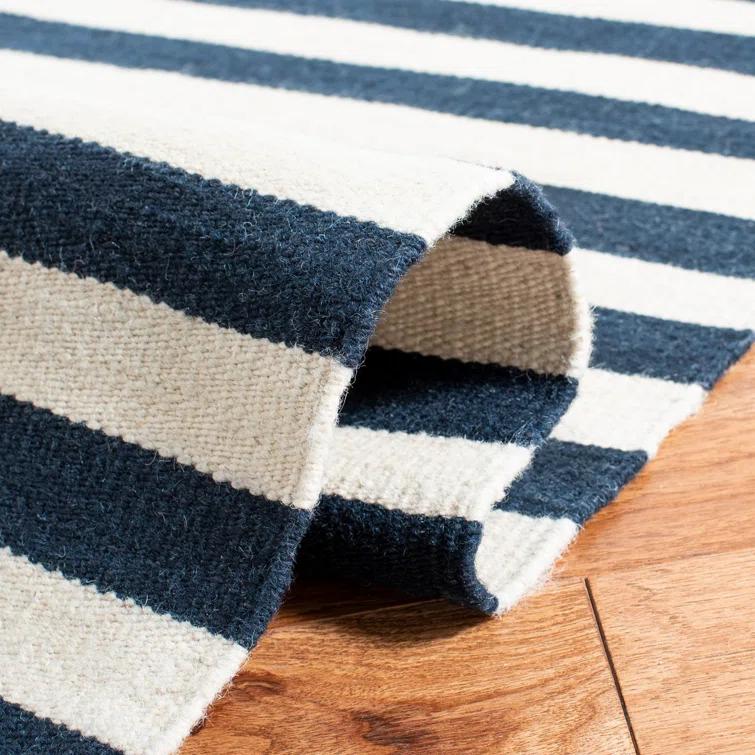 Cinder Stripe 4' x 6' Wool Flat Woven Rug