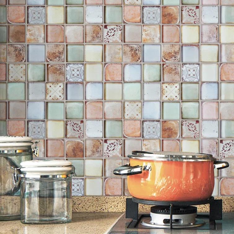 Supreme Tile Classic Roman 11.82 in. x 11.82 in. Squares Glossy Glass Mosaic Tile