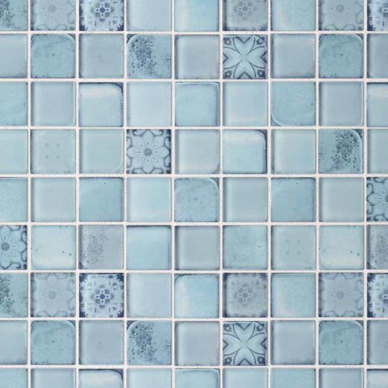 Supreme Tile Classic Roman 11.82 in. x 11.82 in. Squares Glossy Glass Mosaic Tile