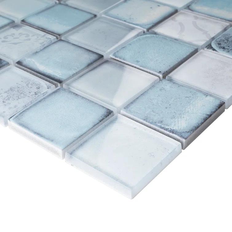 Supreme Tile Classic Roman 11.82 in. x 11.82 in. Squares Glossy Glass Mosaic Tile
