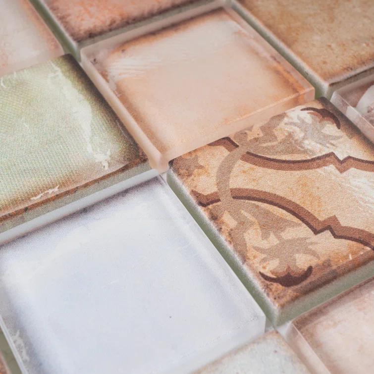 Supreme Tile Classic Roman 11.82 in. x 11.82 in. Squares Glossy Glass Mosaic Tile