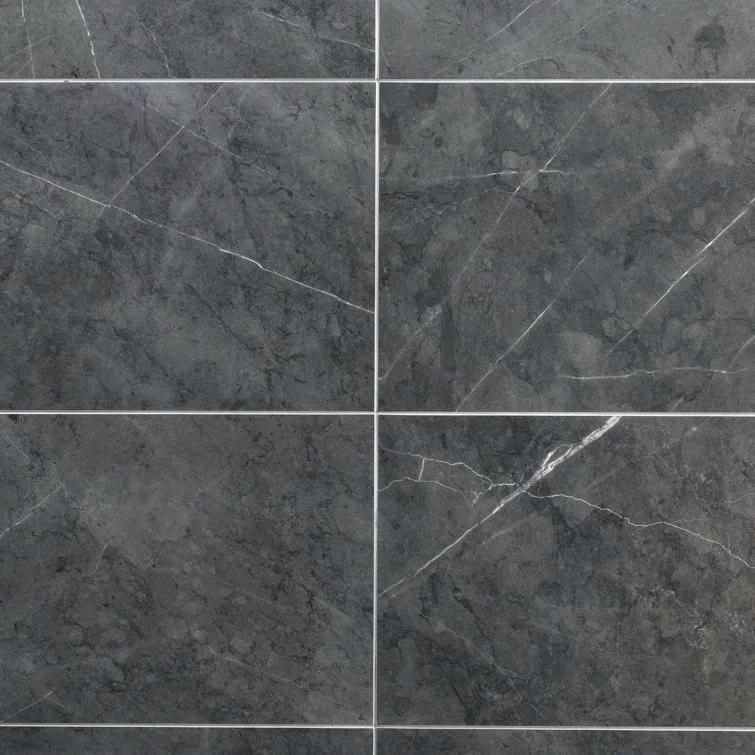 12" x 24" Porcelain Marble Look Wall & Tile