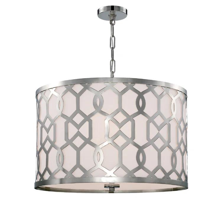 Crystorama Libby Langdon for  Jennings 5 Light Polished Nickel Chandelier - 24.25'' W x 14.75'' H