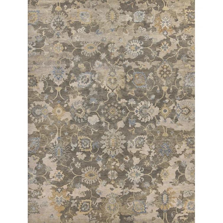 EXQUISITE RUGS Essex Wool Damask Indoor Rug