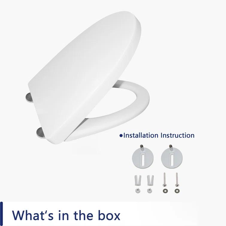 Quick-Release Slow-Close Elongated Toilet Seat