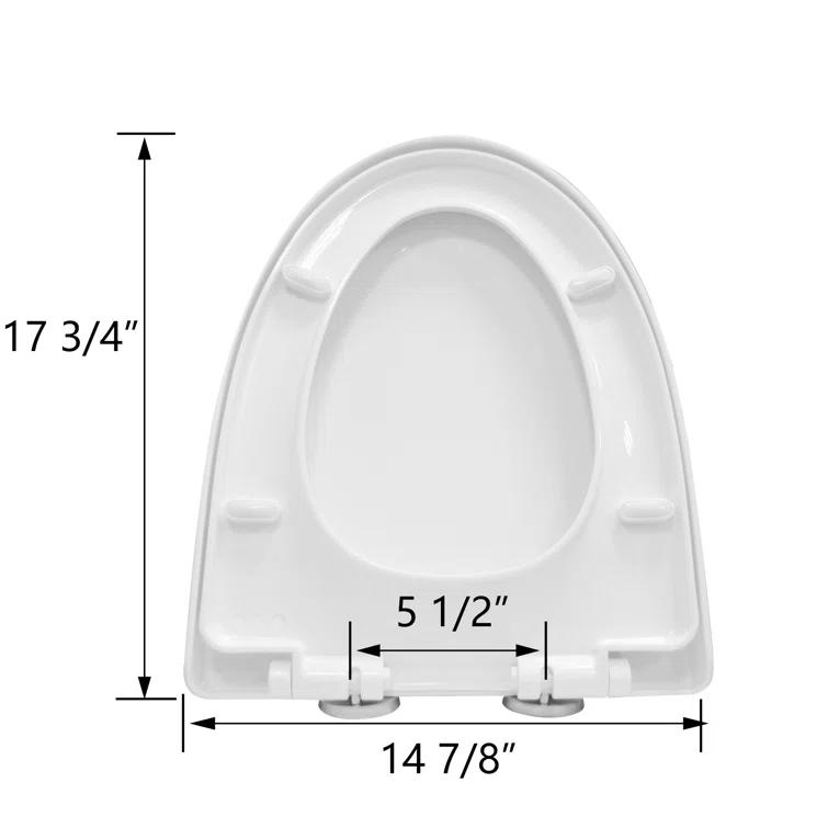 Quick-Release Slow-Close Elongated Toilet Seat