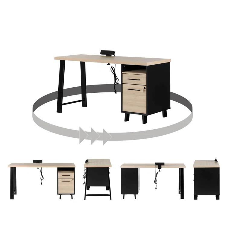 Pearcy Computer Desk with Power Outlet