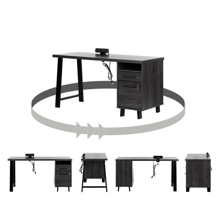 Pearcy Computer Desk with Power Outlet