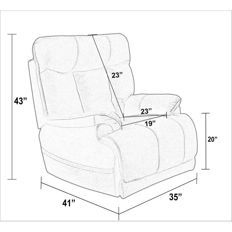 Anders Power Lay Flat Recliner w/ Adjustable Headrest & Lumbar, Heat & Massage & Extension Footrest