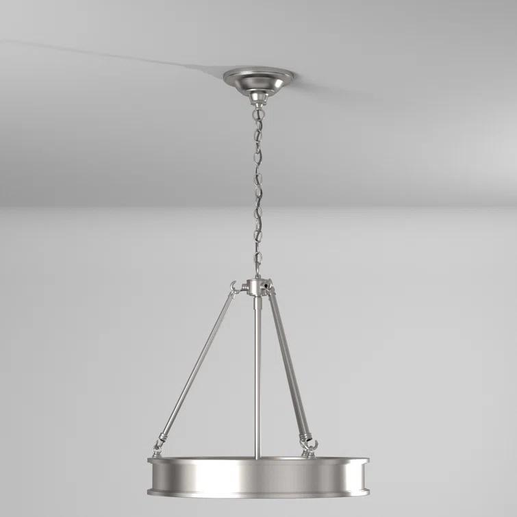 Pendant 3 Light In Transitional Style 18.5 Inches Tall By 19 Inches Wide-Brushed Nickel Finish    -Traditional Installation Minka Lavery 4173-84