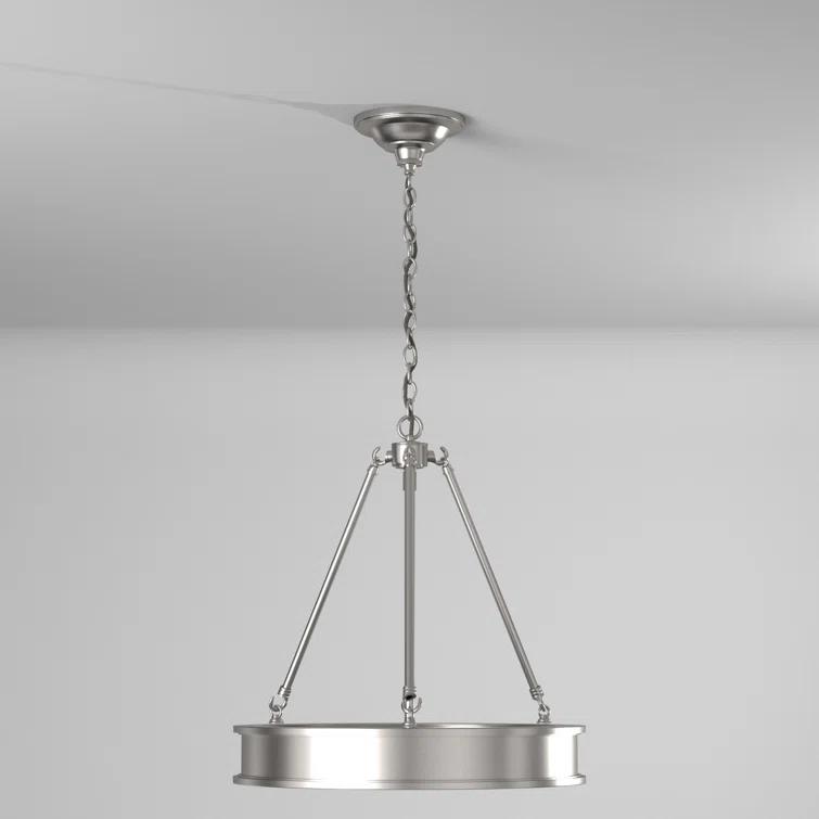 Pendant 3 Light In Transitional Style 18.5 Inches Tall By 19 Inches Wide-Brushed Nickel Finish    -Traditional Installation Minka Lavery 4173-84